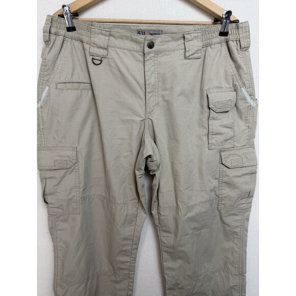 5.11 Tactical Pants Women’s Sz 18 Regular Khaki Ripstop Work Grunge - Picture 2 of 15